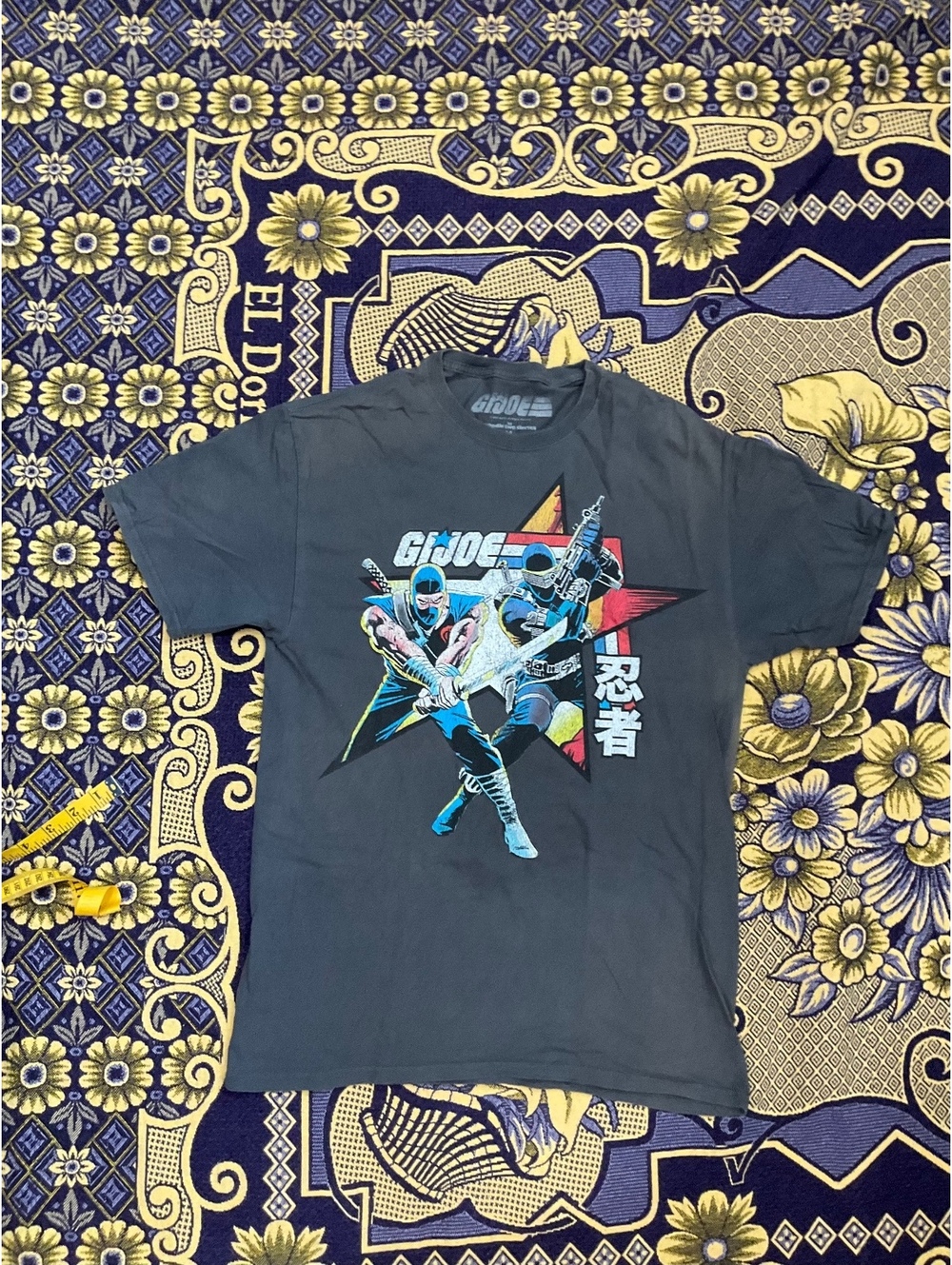 G.I. Joe Ninja Graphic T-Shirt Medium Black Cotton